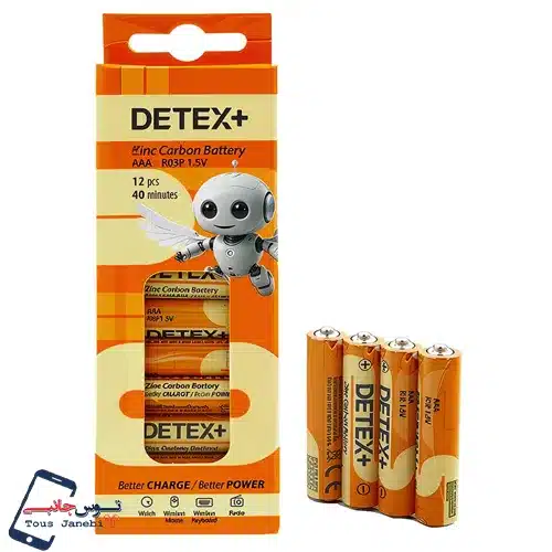 باتری نیم قلمی 12 تایی شرینگ برند DetexPlus
