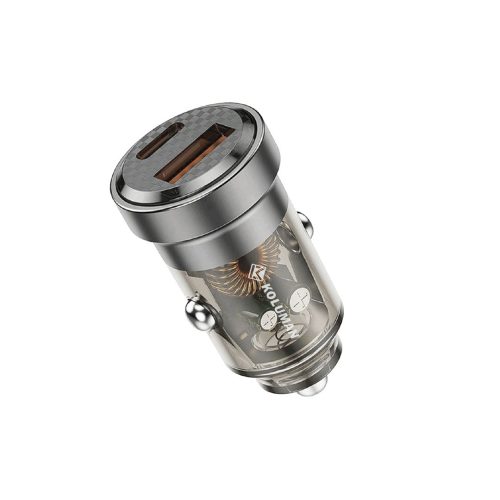 شارژر فندکی K-C101 در حال شارژ گوشی