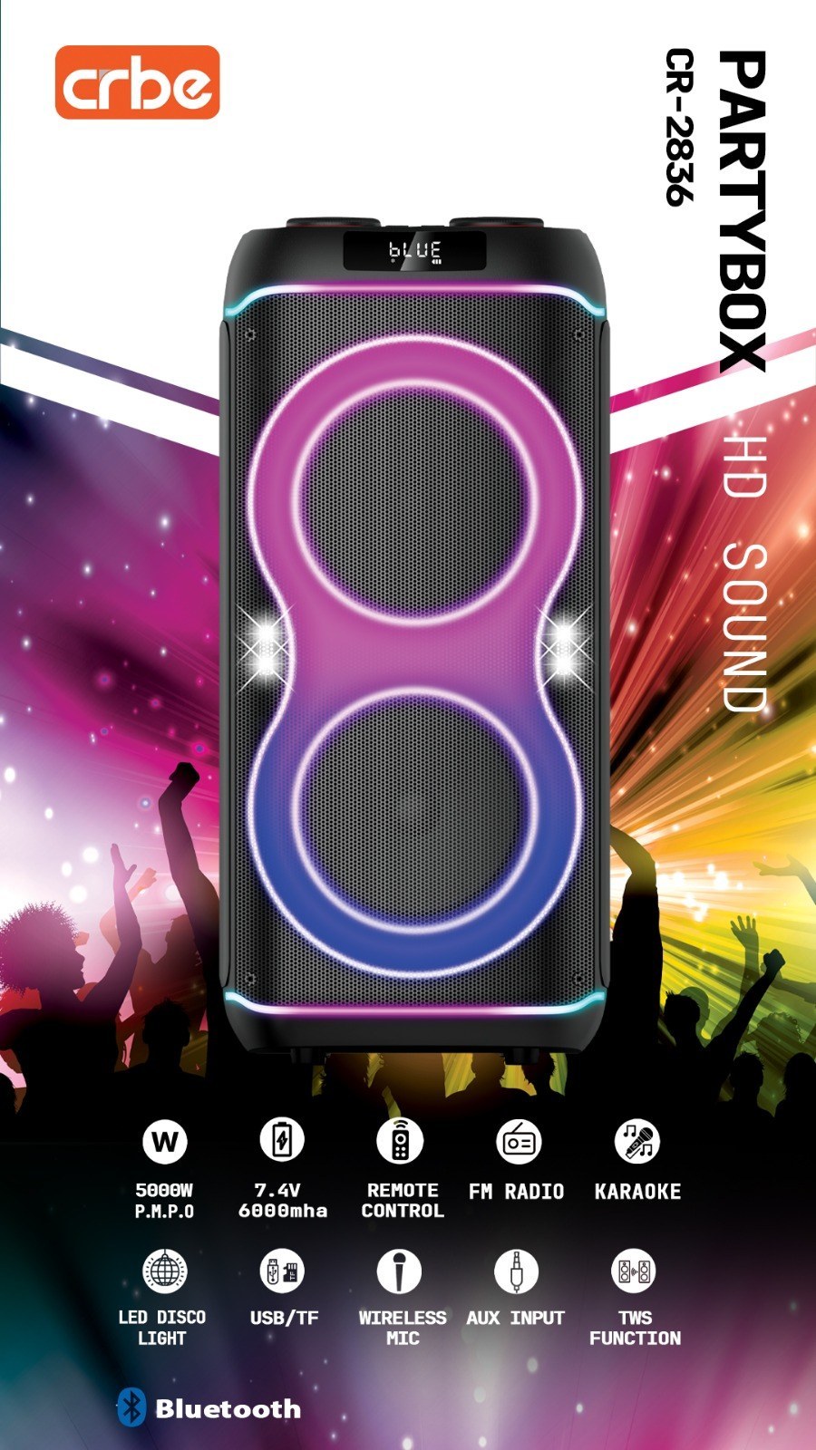 اسپیکر پارتی باکس کربی مدل CR2836