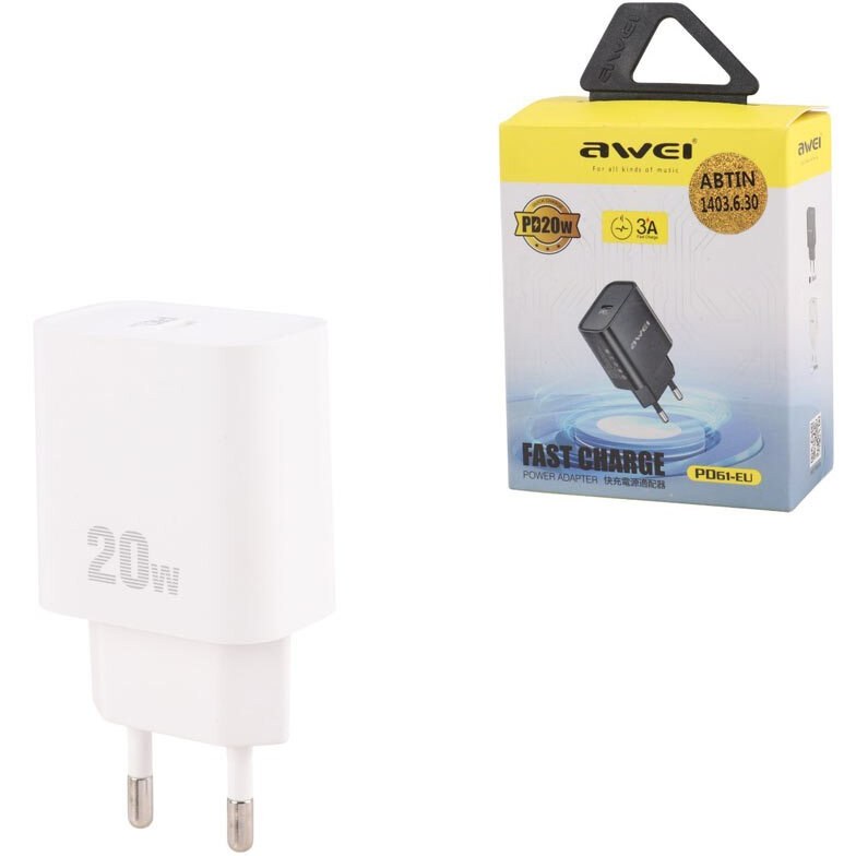 شارژر دیواری 20 وات اوی PD61-EU PD 3A