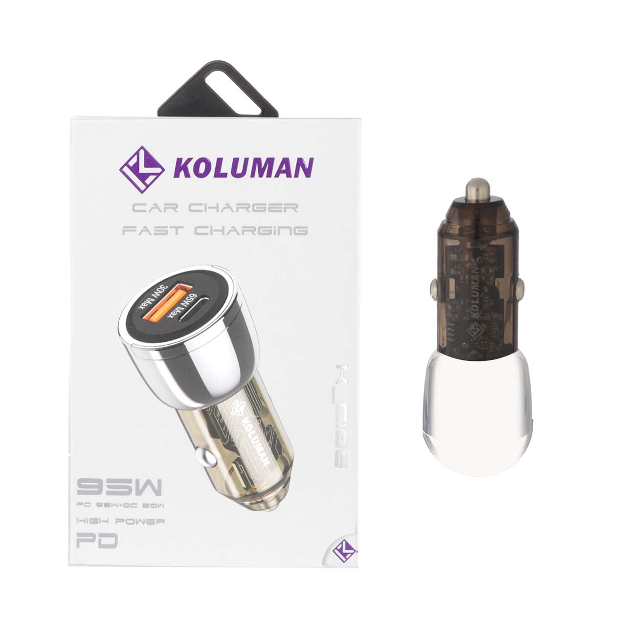 شارژر فندکی 95 وات KOLUMAN مدل K-C106