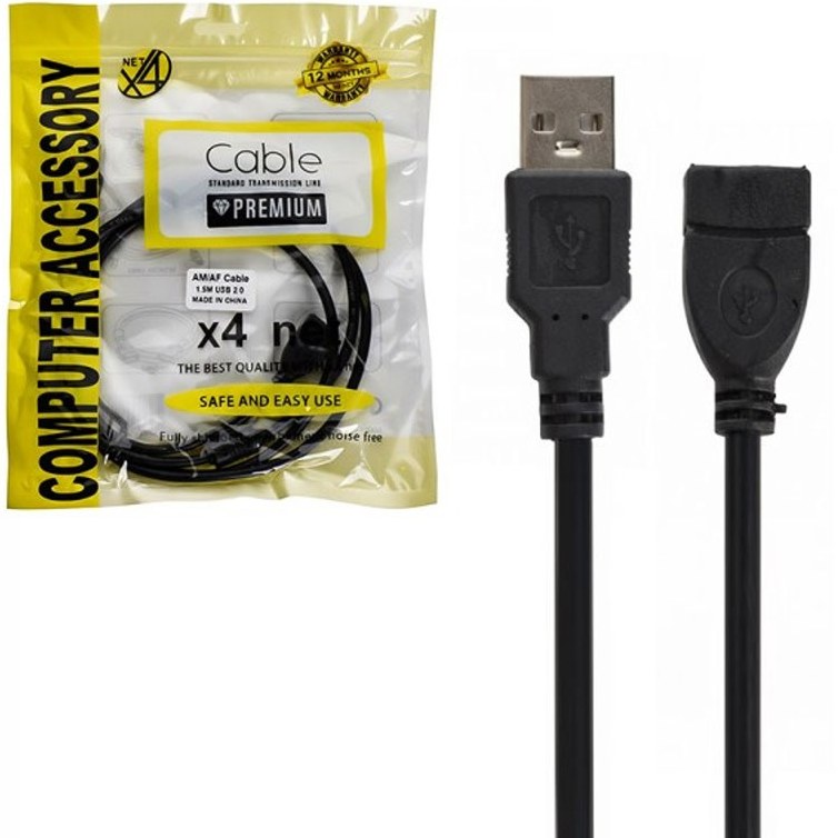 کابل افزایش طول 1.5 متری X4 NET USB